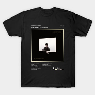 Leonard Cohen - You Want It Darker Tracklist Album T-Shirt